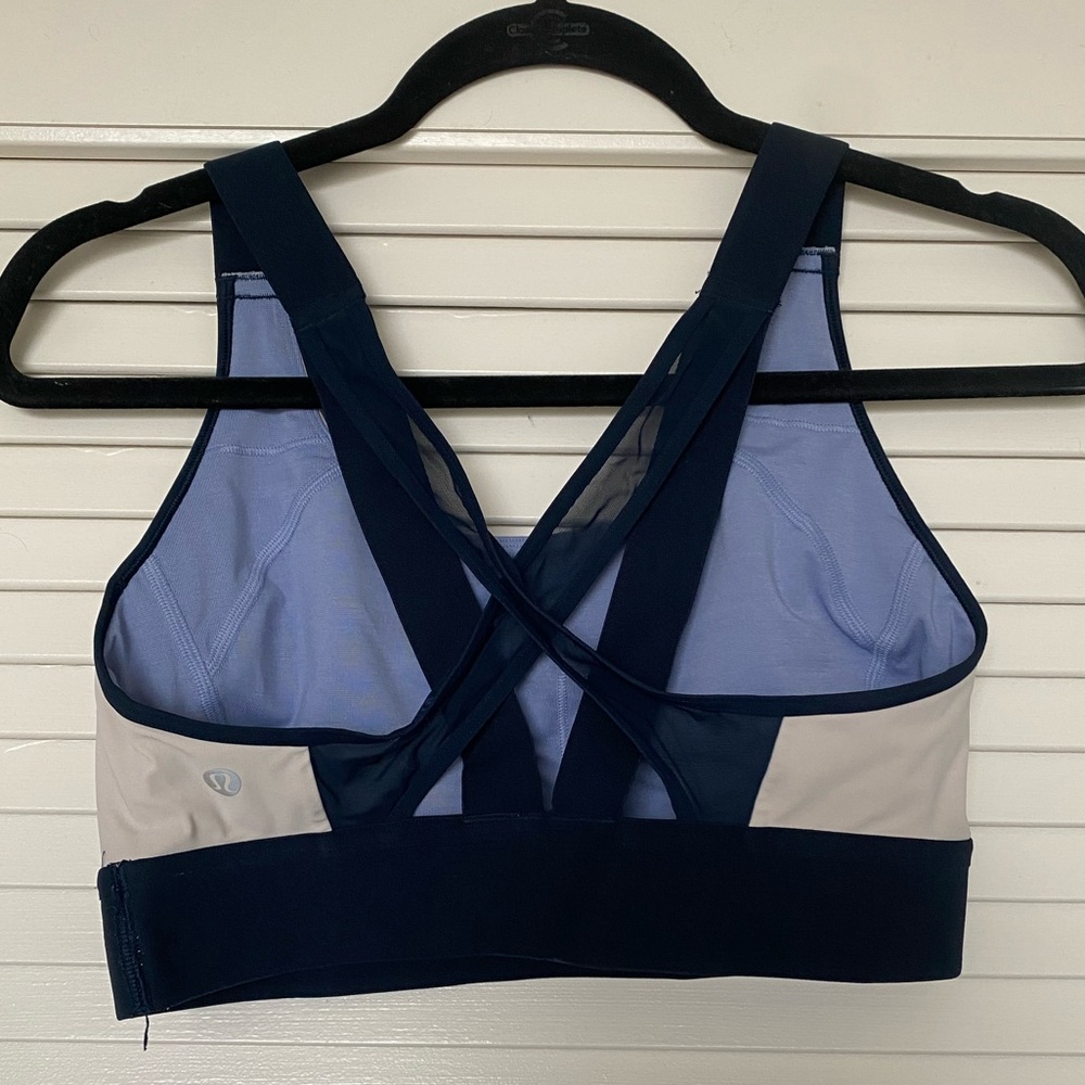 Lululemon Blue and Cream Sports Bra